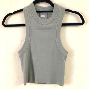 KITH Crop Stretch Tank Top Small Gray Casual Layering Fall